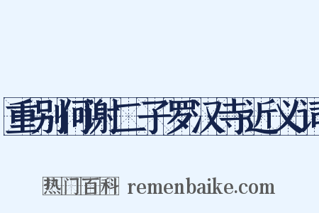 重别何谢二子罗汉寺近义词是什么意思的图片